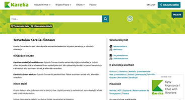 karelia.finna.fi skärmbild